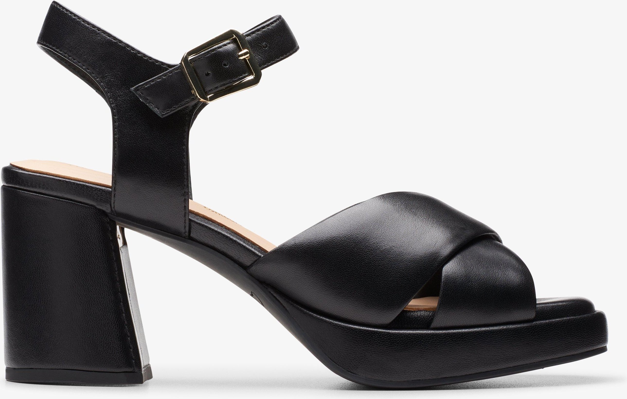 Ritzy75 Rae Schwarze Leder-Sandalen