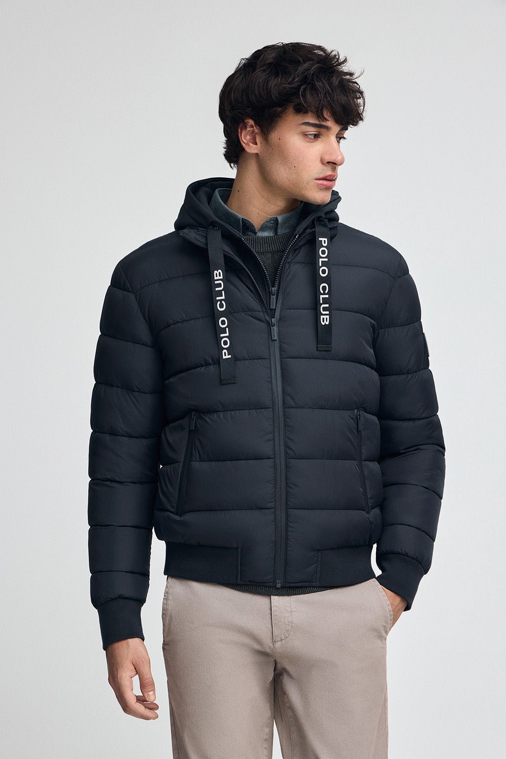 Jacke Comet marineblau mit Polo Club Logo