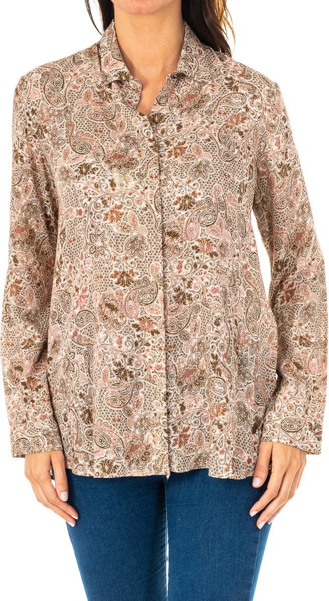 Langarmhemd für Damen mit Reverskragen KWC002