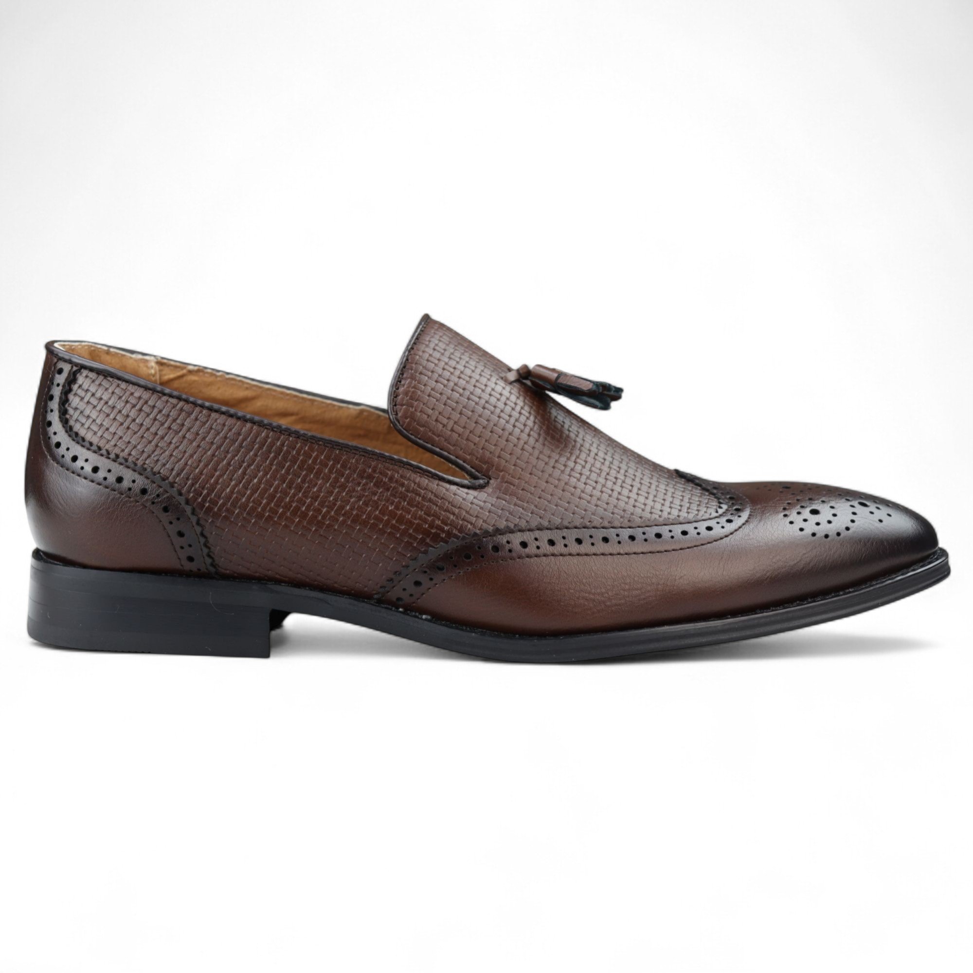 Herren Mokassin Loafer mit Quaste, elegante Slip-On-Abendschuhe