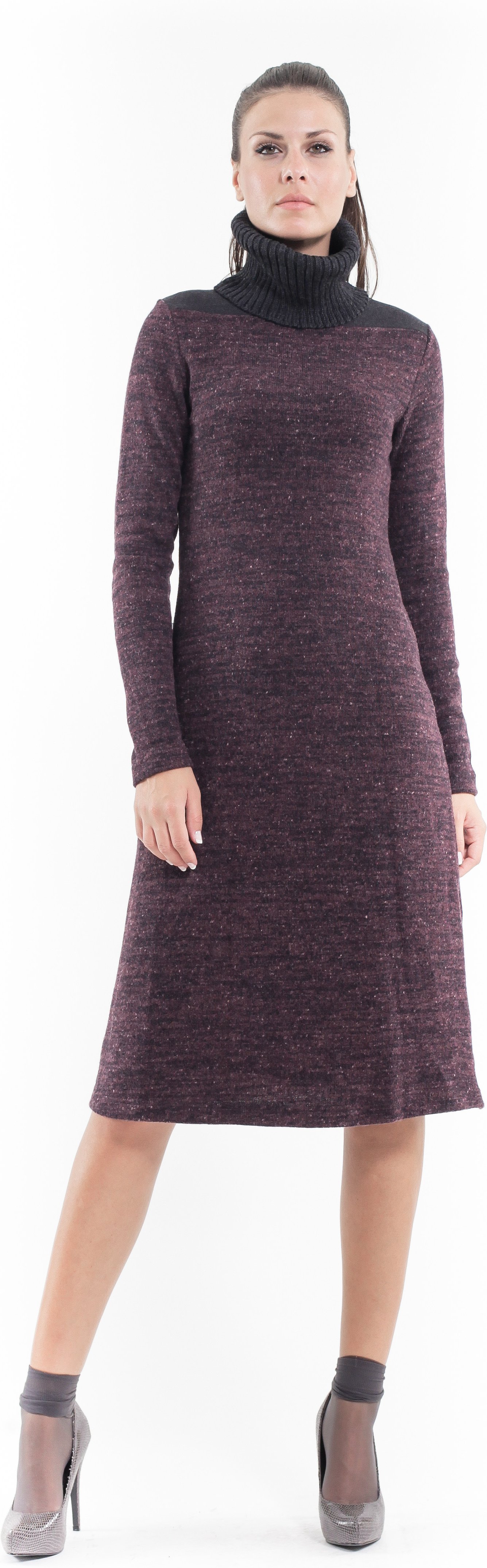 Thumbnail - Kleid mit Polokragen aus Wollmischung