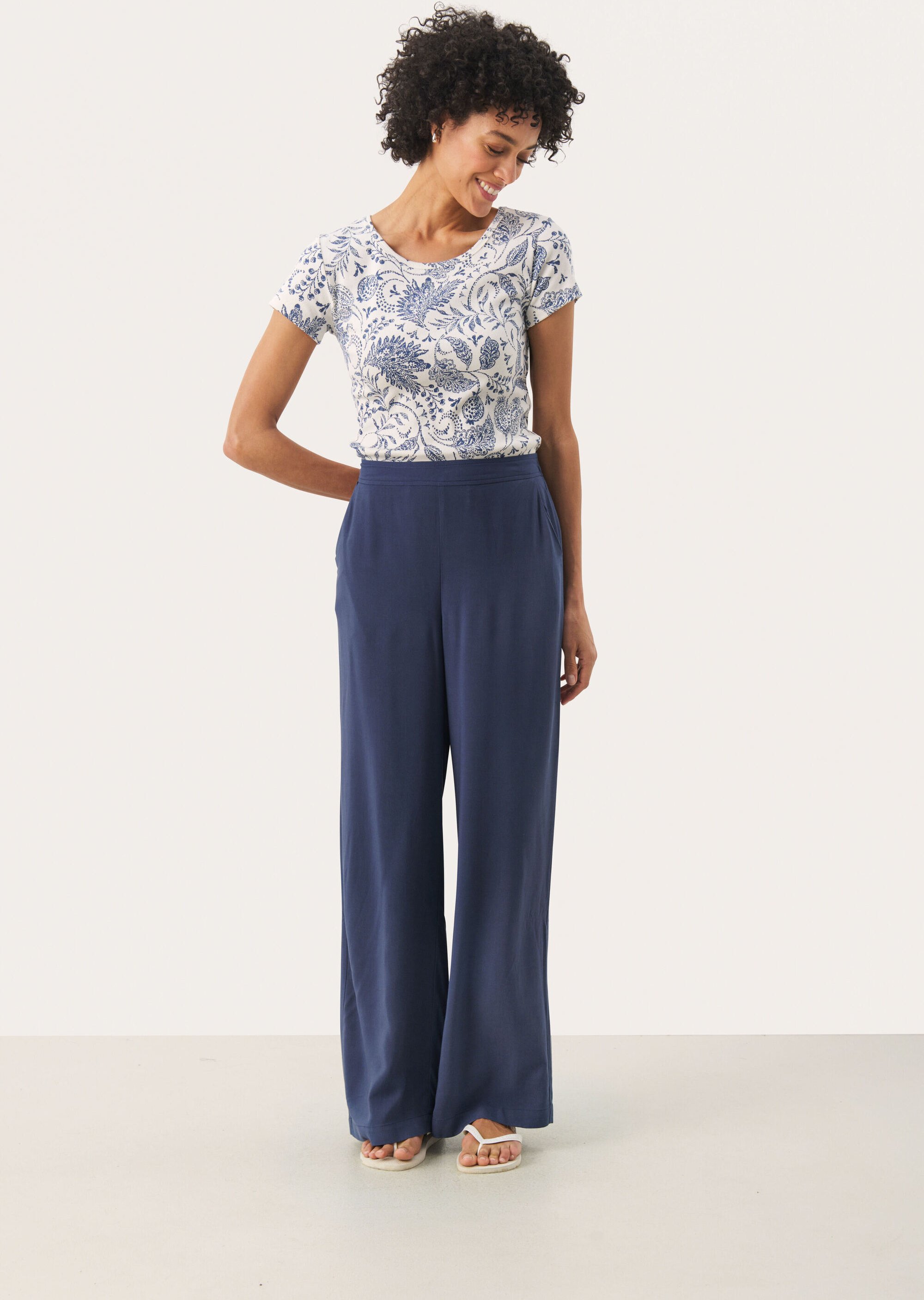 Casual Hose Easy fit Oceana blue