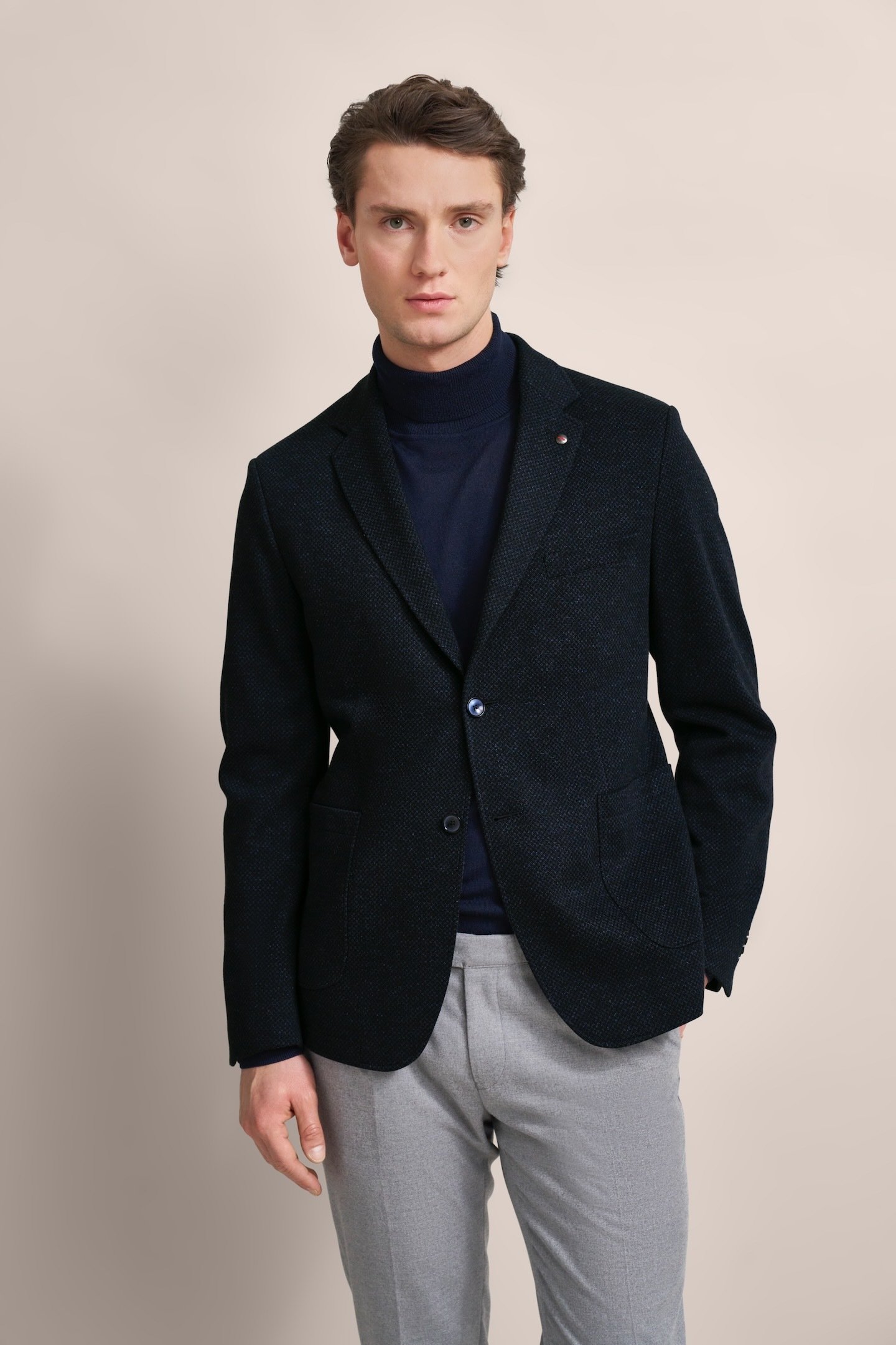 Bugatti Herren Reverskragensakko mit aufgesetzten Taschen