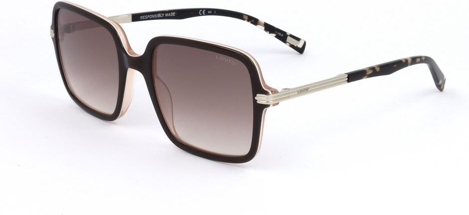 Eckige Sonnenbrille mit braunen Verlaufslinsen