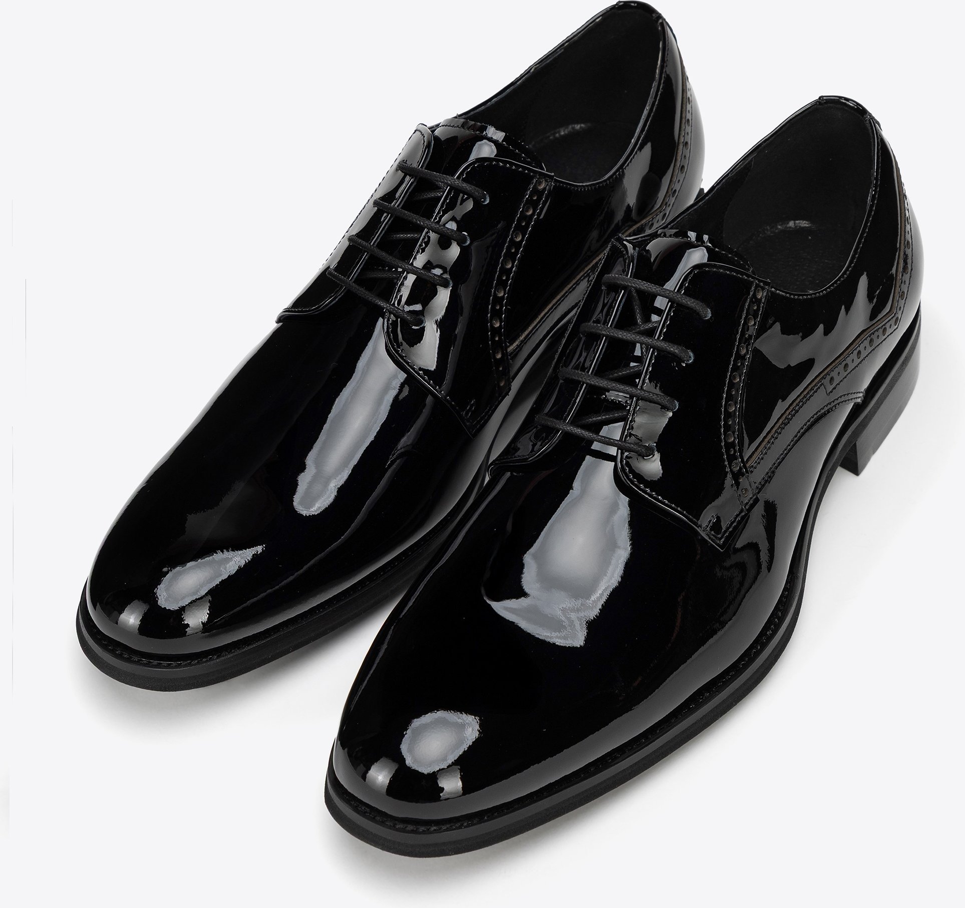 Wittchen Herren-Derbyschuhe aus Lackleder in Schwarz