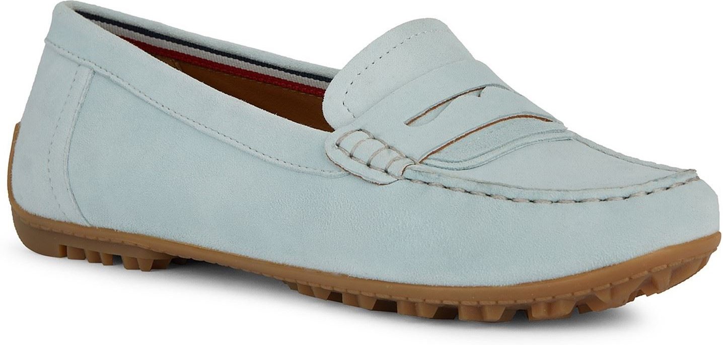 Thumbnail - Geox D Kosmopolis Wildleder Damen Hellblau Mokassins Schuhe