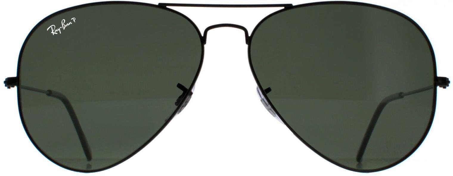 Lunettes De Soleil Ray-Ban Aviator 3025 Noir Vert Polarisé 002/58