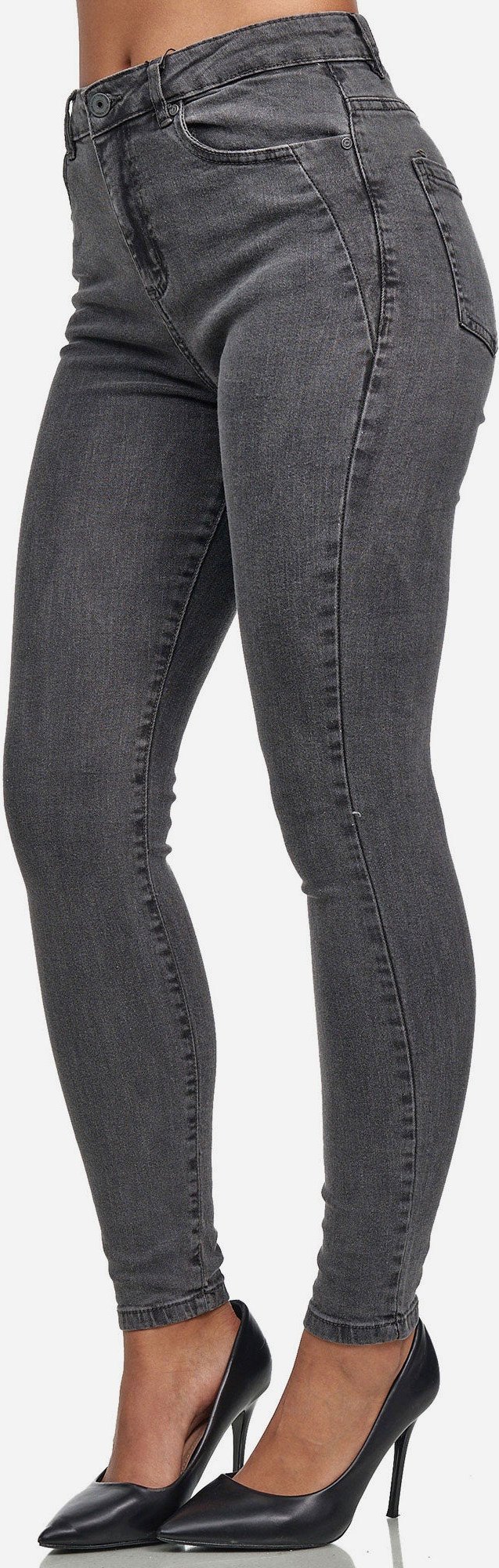 Tazzio Damen Skinny Fit High Waist Jeans