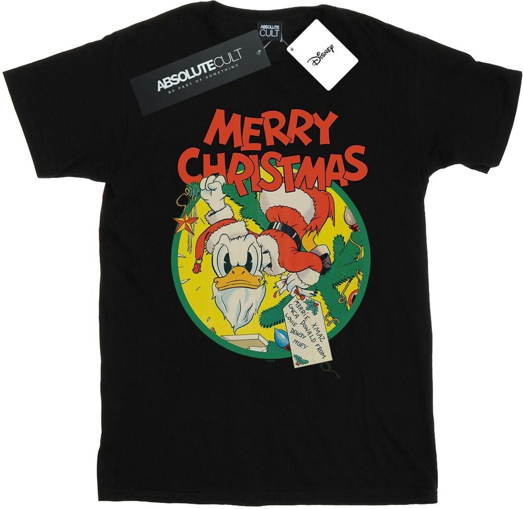 Disney - "Merry Christmas" T-Shirt für Herren (Schwarz)