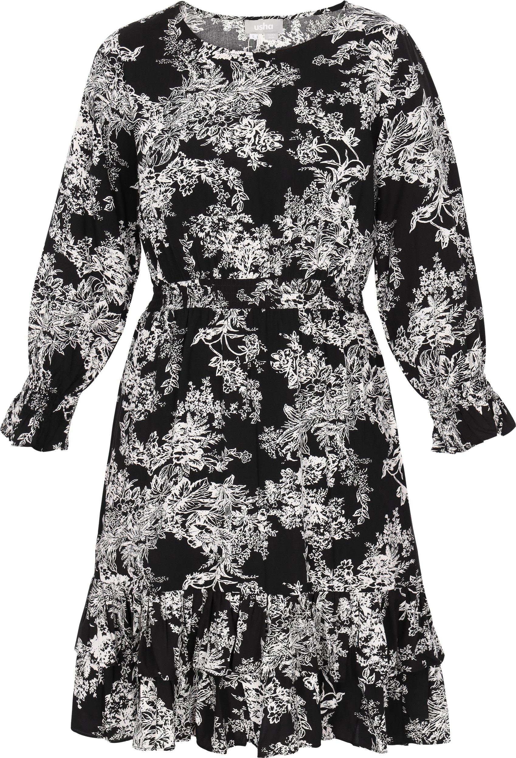 usha Kleid Frauen schwarz-weiß