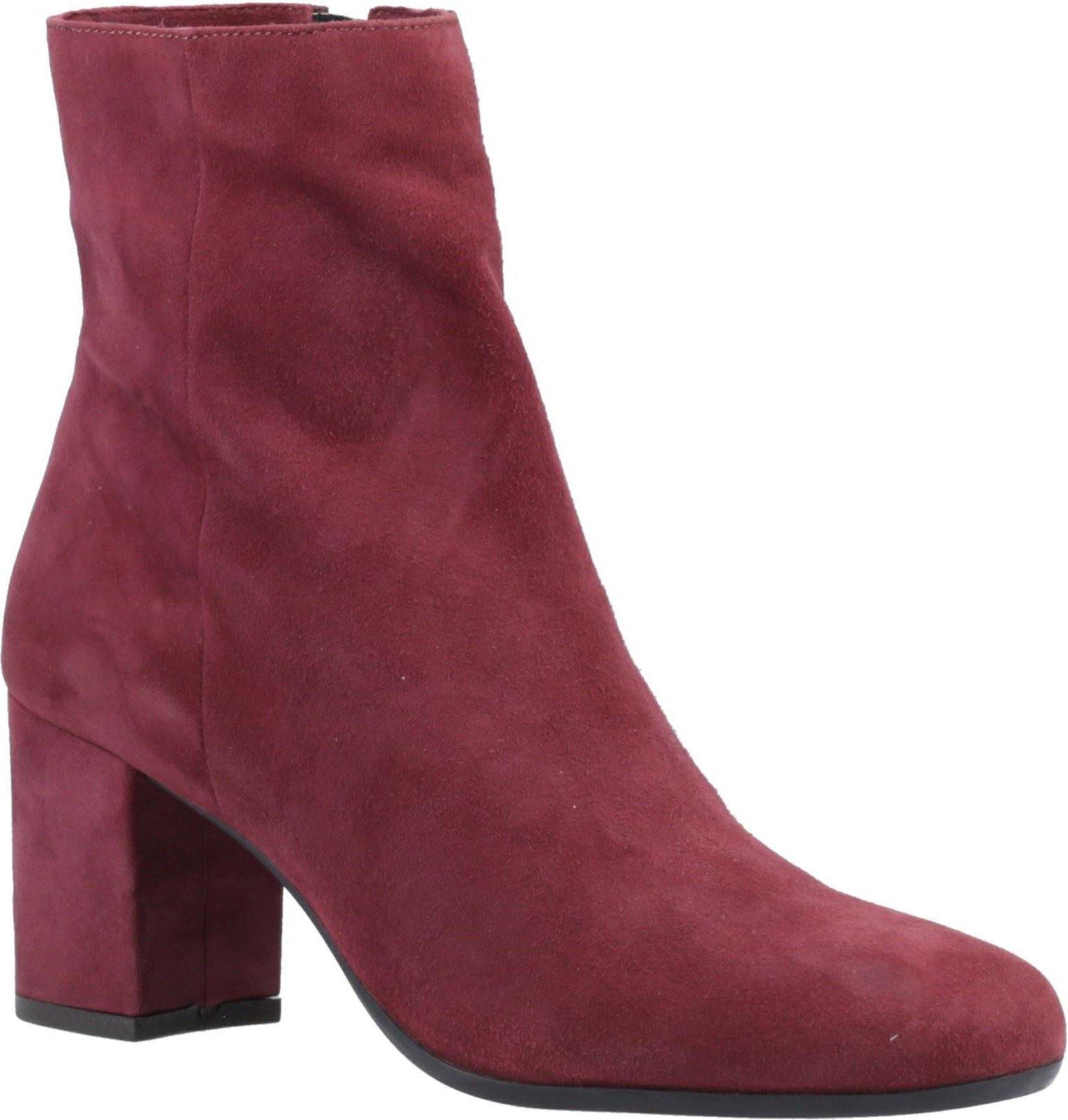 Thumbnail - Hush Puppies Octavia Damen Veloursleder Bordeaux Stiefeletten mit Absatz
