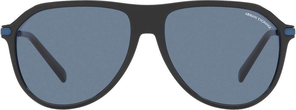 Armani Exchange - Unifarben-Sonnenbrille für Herren, Metall, Kunststoff (Blau/Schwarz)
