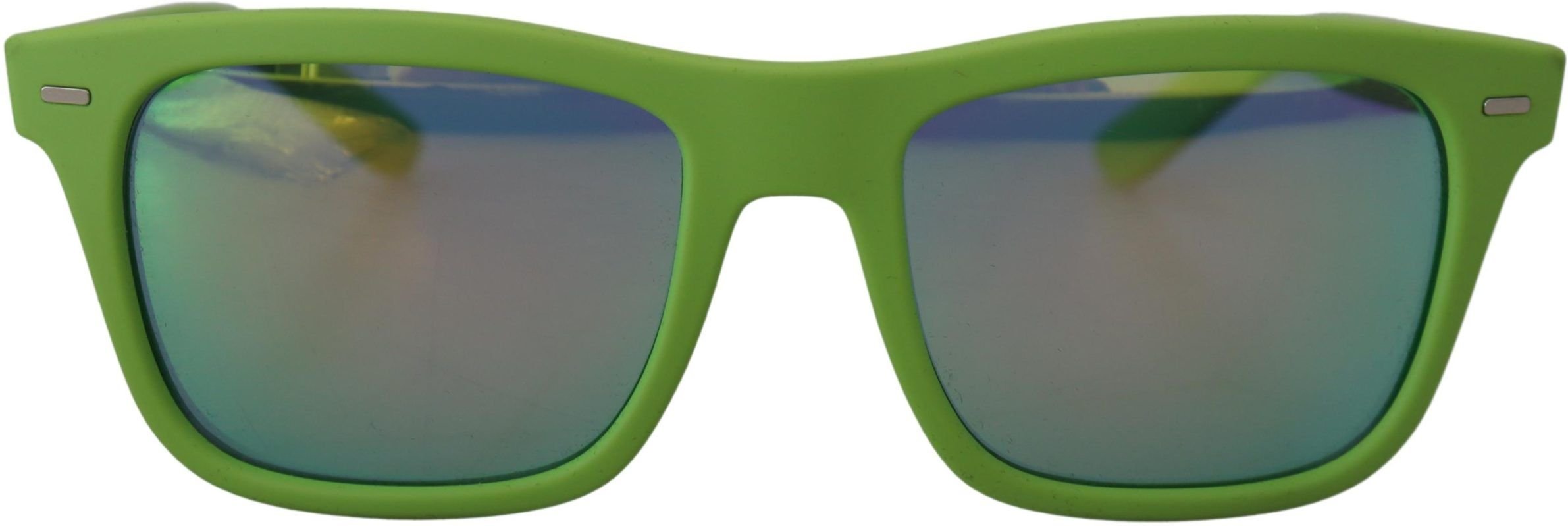 Grüne Gummi-Vollrand-Sonnenbrille DG6095 Acid