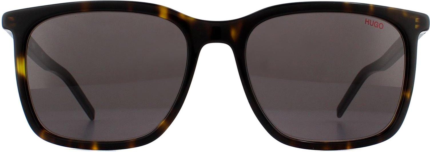 Thumbnail - Hugo by Hugo Boss Square Mens Havanna Grau Grau Sonnenbrille