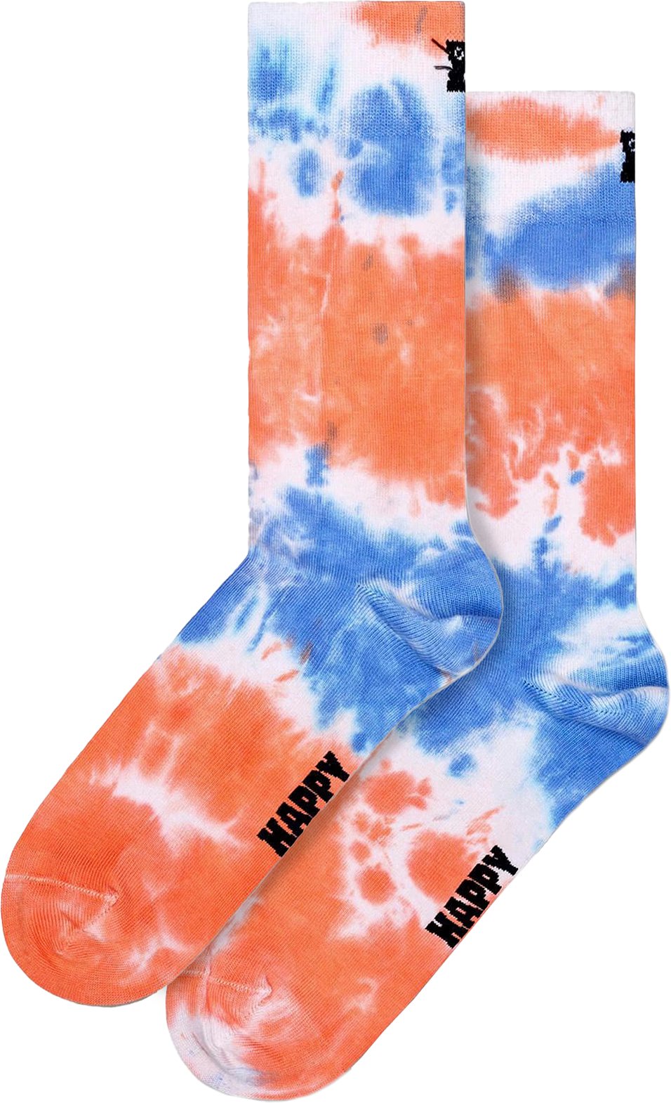 Novelle Batik Socken | Happy Socks | Atmungsaktive mehrfarbige lustige Dress-Socken | Geschenk-Socken - Pfirsich