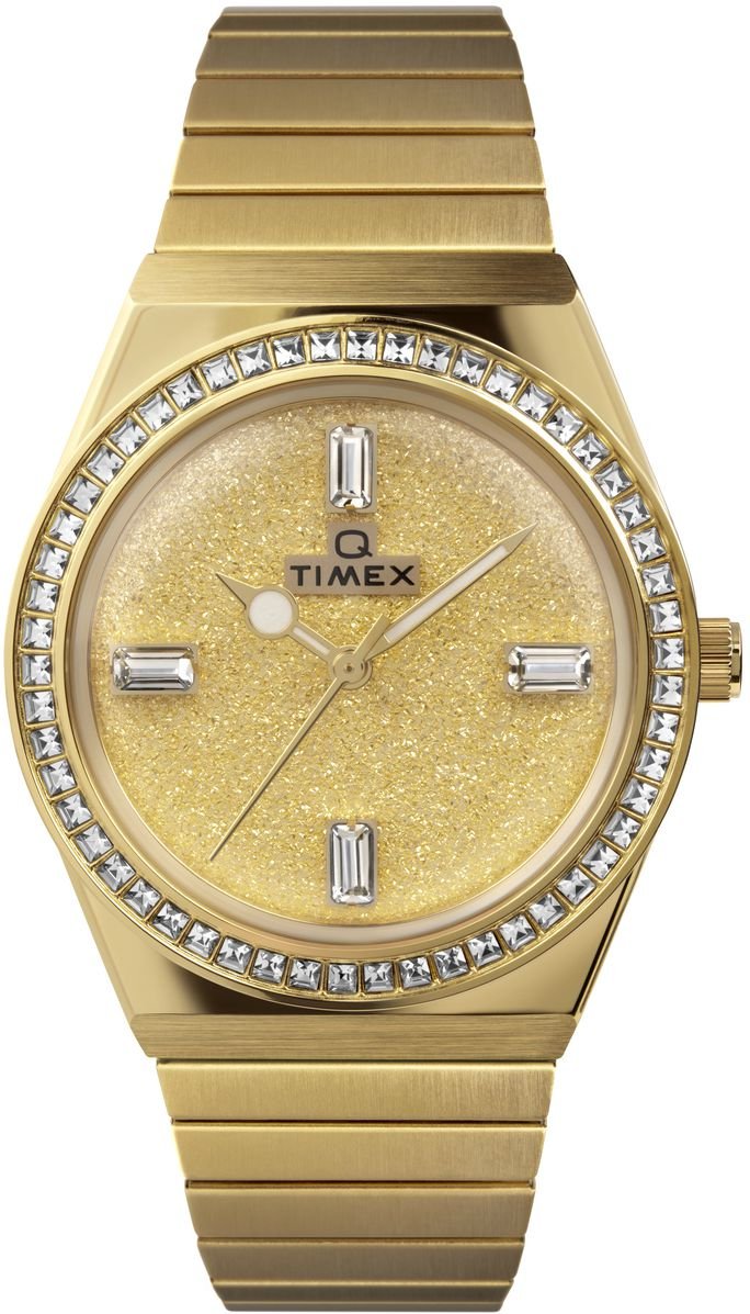 Timex Q Neuauflage Damen Gold Uhr TW2W10500