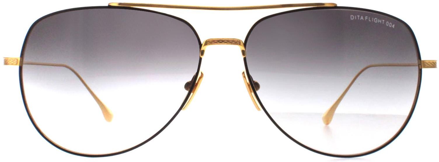 Dita Aviator Unisex Schwarz Gelb Gold Dunkelgrau bis Klar Gradient Flight 004