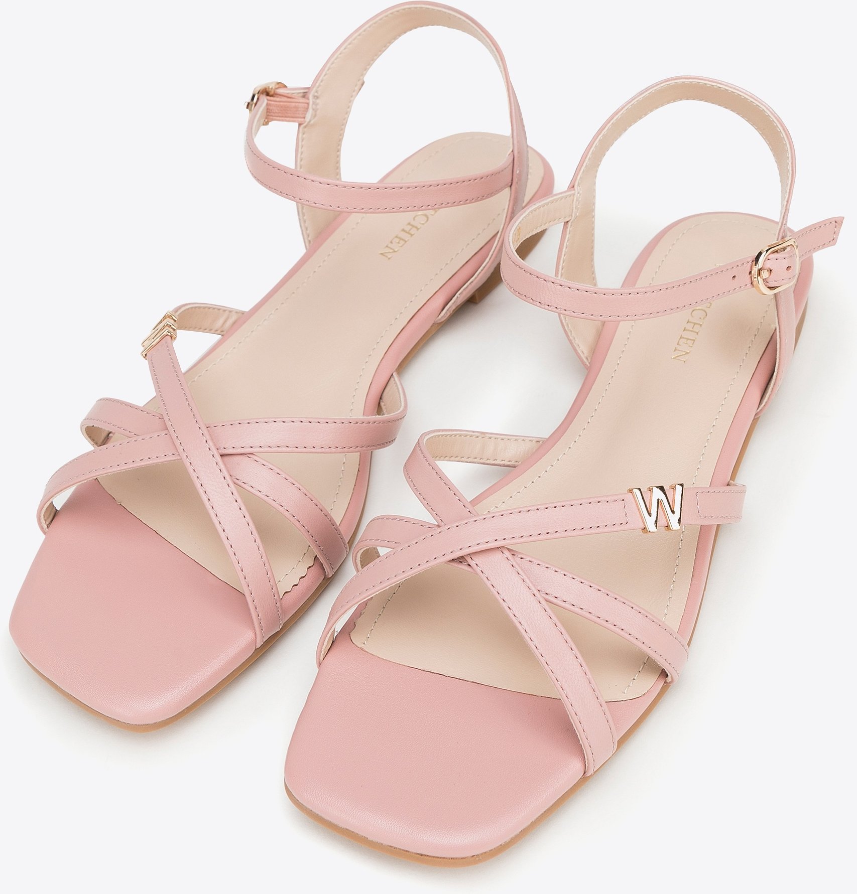 Wittchen Damen-Ledersandalen mit Riemen, Altrosa, Naturleder