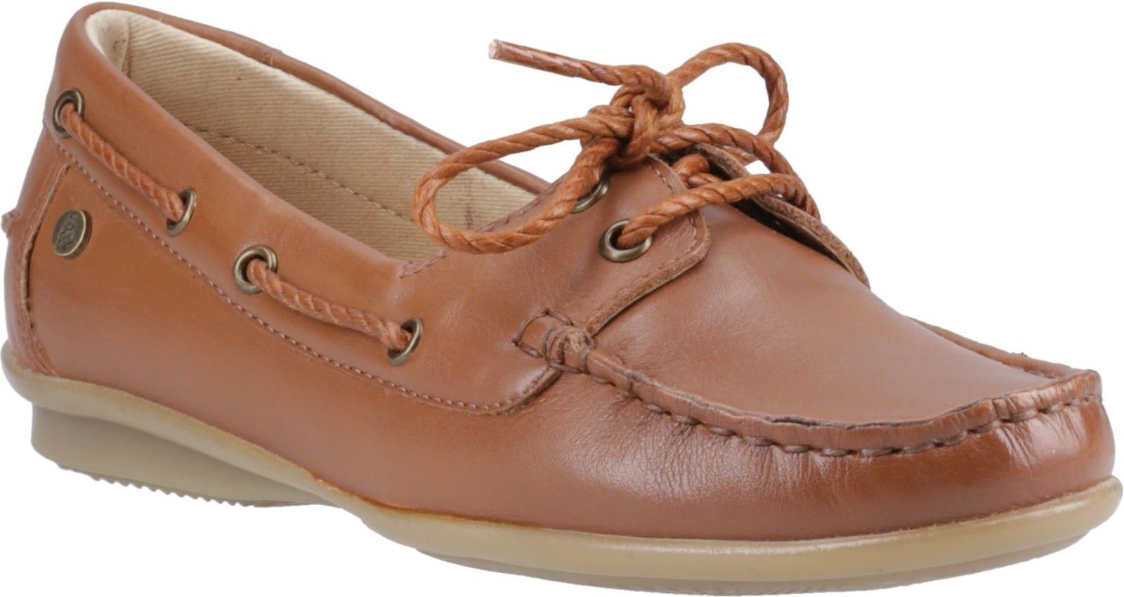 Hush Puppies Irene Leder Damen Tan Bootsschuhe