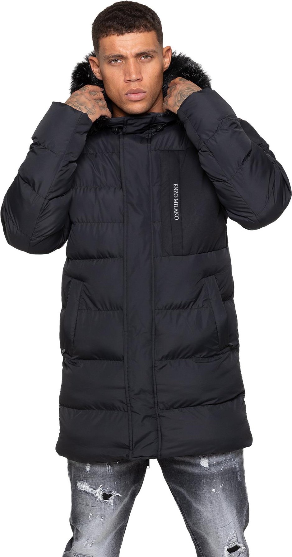 Enzo Milano | Herren Longline Pufferjacke