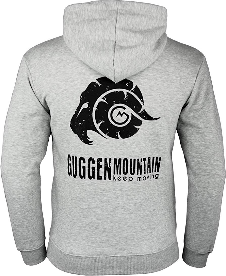 Thumbnail - Herren Wandern Kapuzenpullover H06 mit Reißverschluss mit Logo Hellgrau