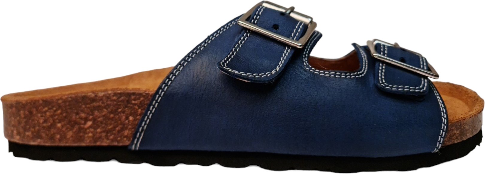 Belang Olwen flache Slingback-Sandale mit doppelter Riemenspitze im Ristbereich.