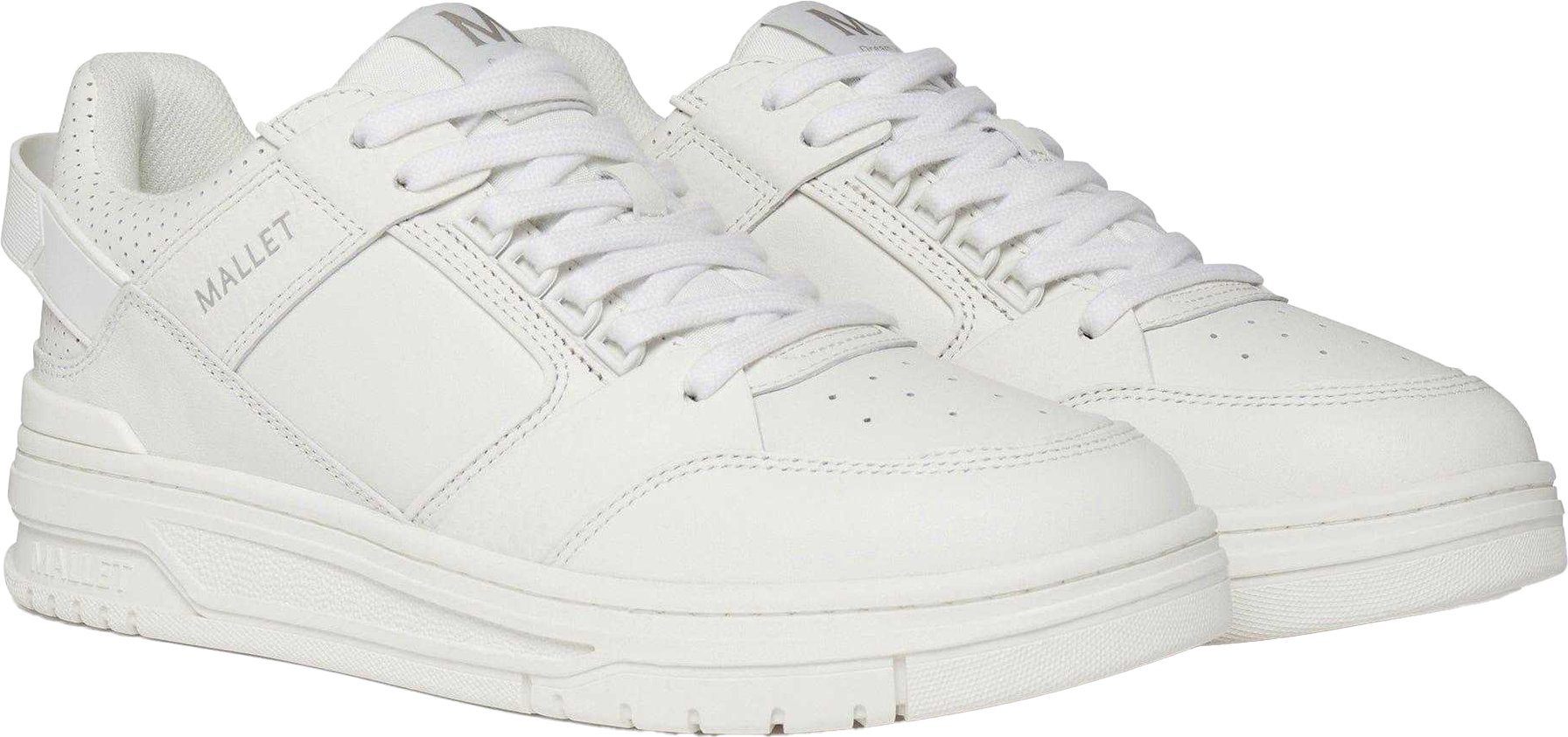 Mallet - "Compton" Sneaker für Herren, Leder (Weiß)