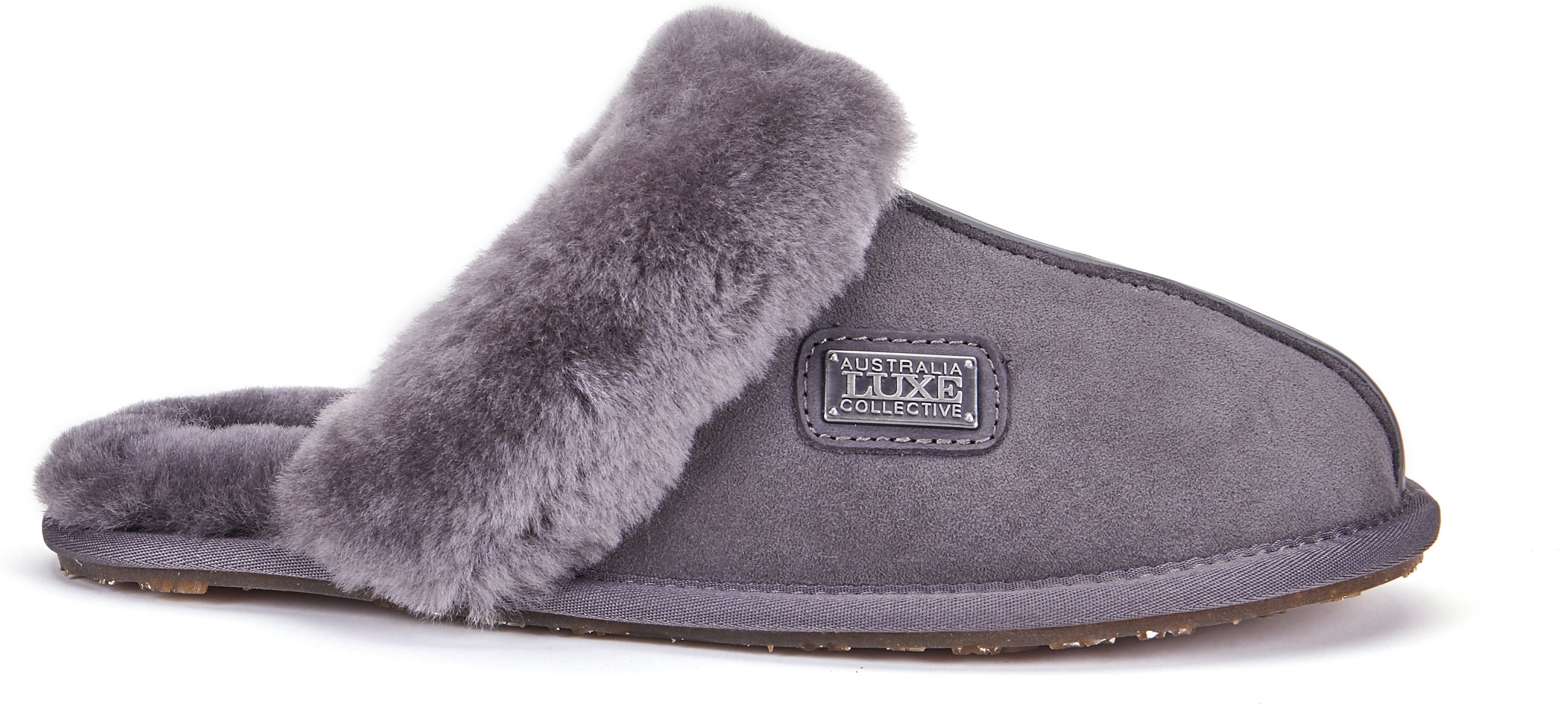 Geschlossene Pantolette Grau