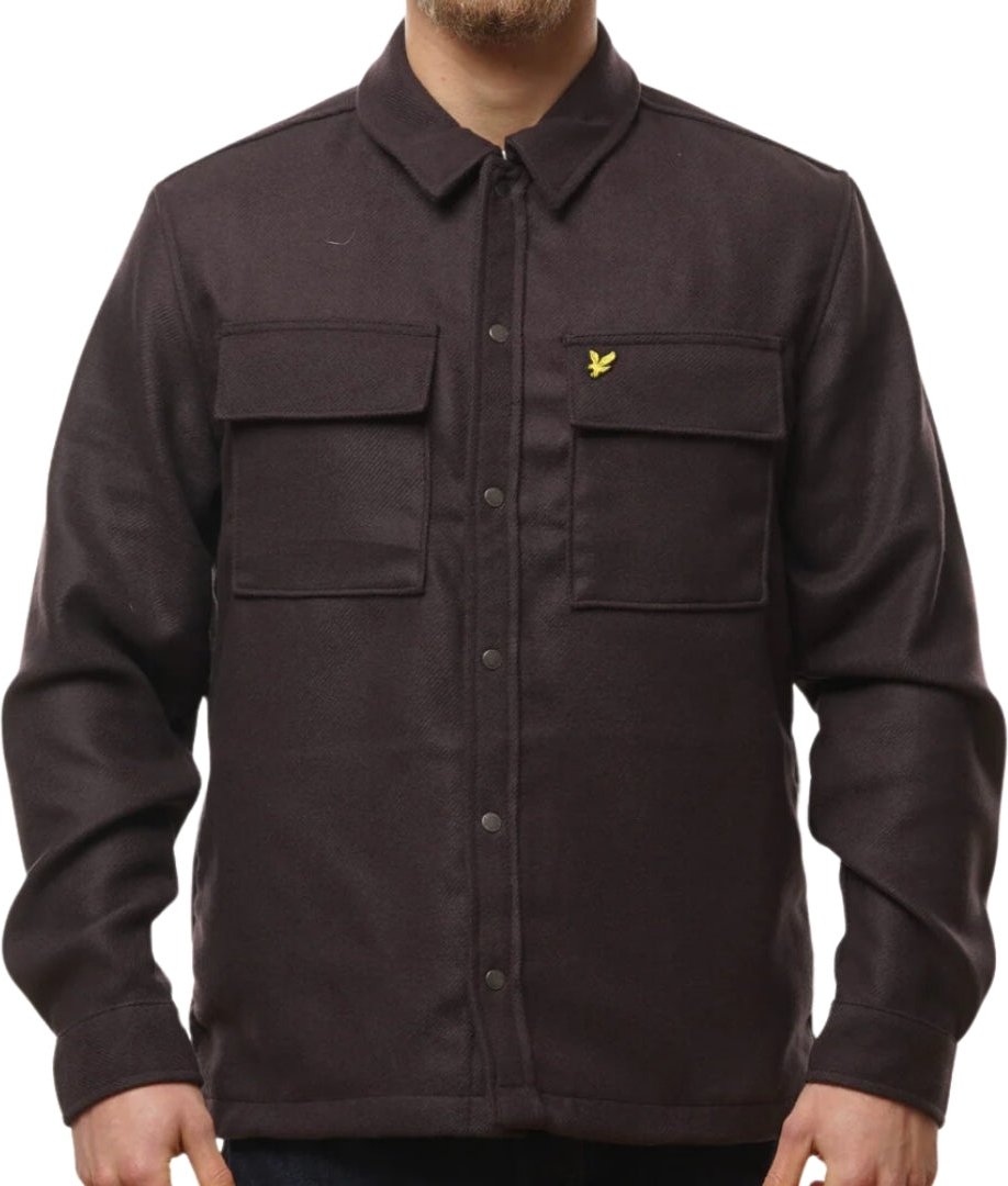 Thumbnail - Lyle & Scott Plain Sediment Brown Overshirt-Jacke
