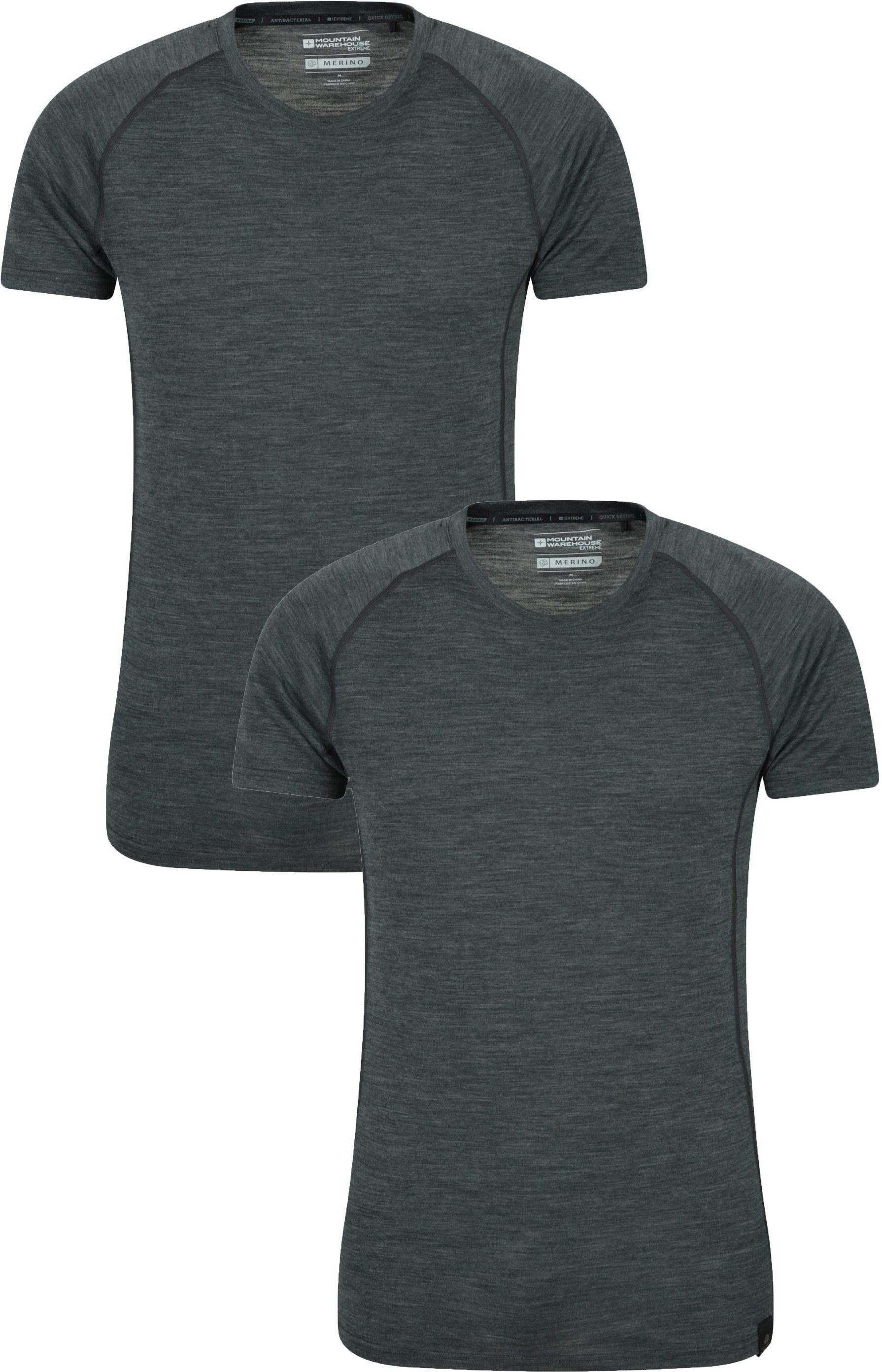 Mountain Warehouse - "Summit" T-Shirt für Herren (2er-Pack) (Dunkelgrau)