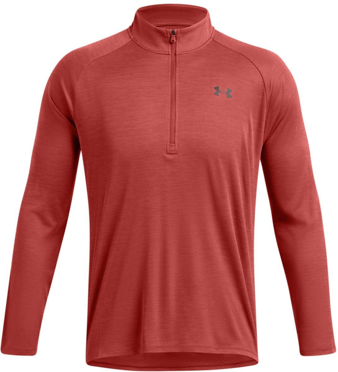 Under Armour - "Tech" mit halbem Reißverschluss Oberteil für Herren Strukturiert (Rot)