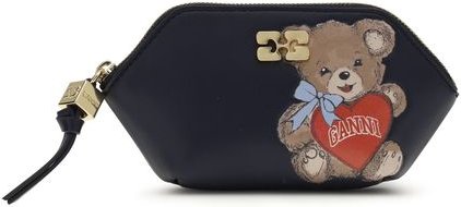 Schwarze Geldbörse aus recyceltem Leder