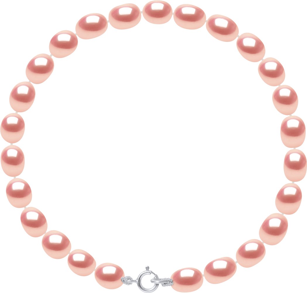 DIADEMA - Armband - Echte Süßwasserperlen - Rosa - Weißgold