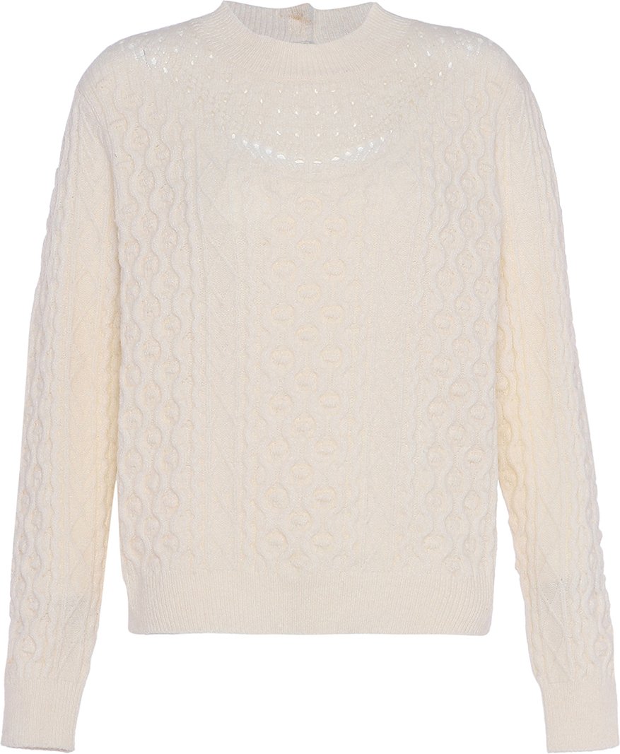 Thumbnail - Faina Pullover Damen Wollweiß