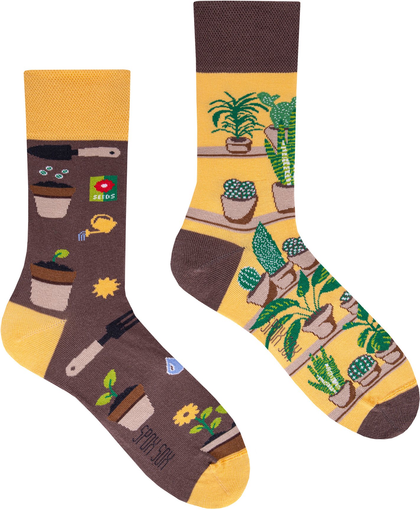 SPOX SOX Herren & Damen Mismatched Neuheit Odd Socken Gartenarbeit