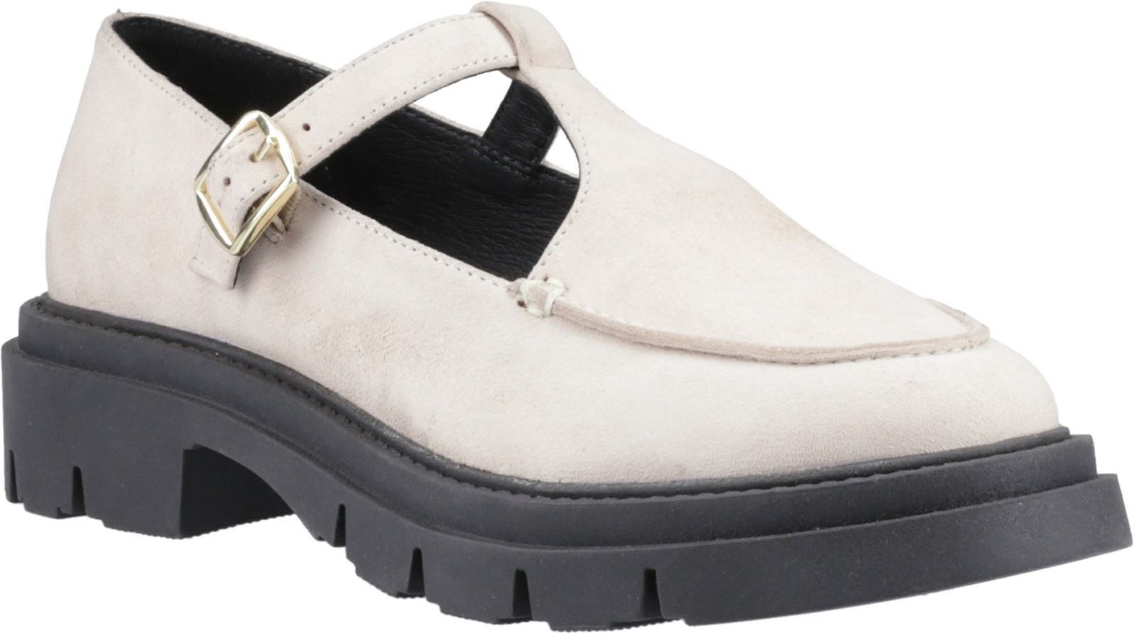 Thumbnail - Hush Puppies Nella T-Bar Wildleder Damencremeschuhe