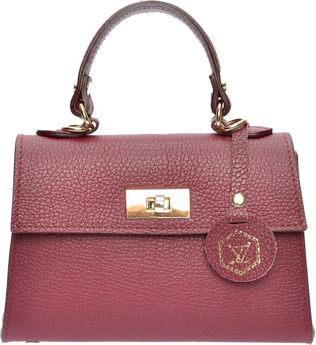 Luisa Vannini Violette Lederhandtasche