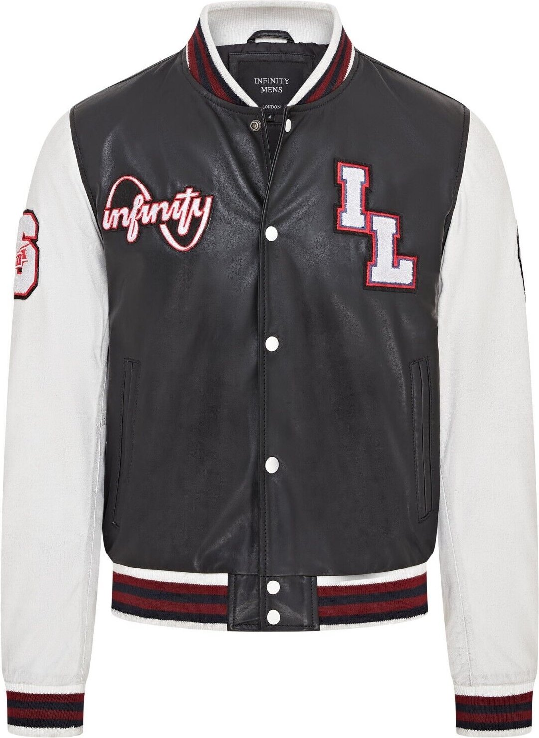 Baseball-Bomberjacke aus Leder f�r Herren im Letterman-Stil - Ashwood