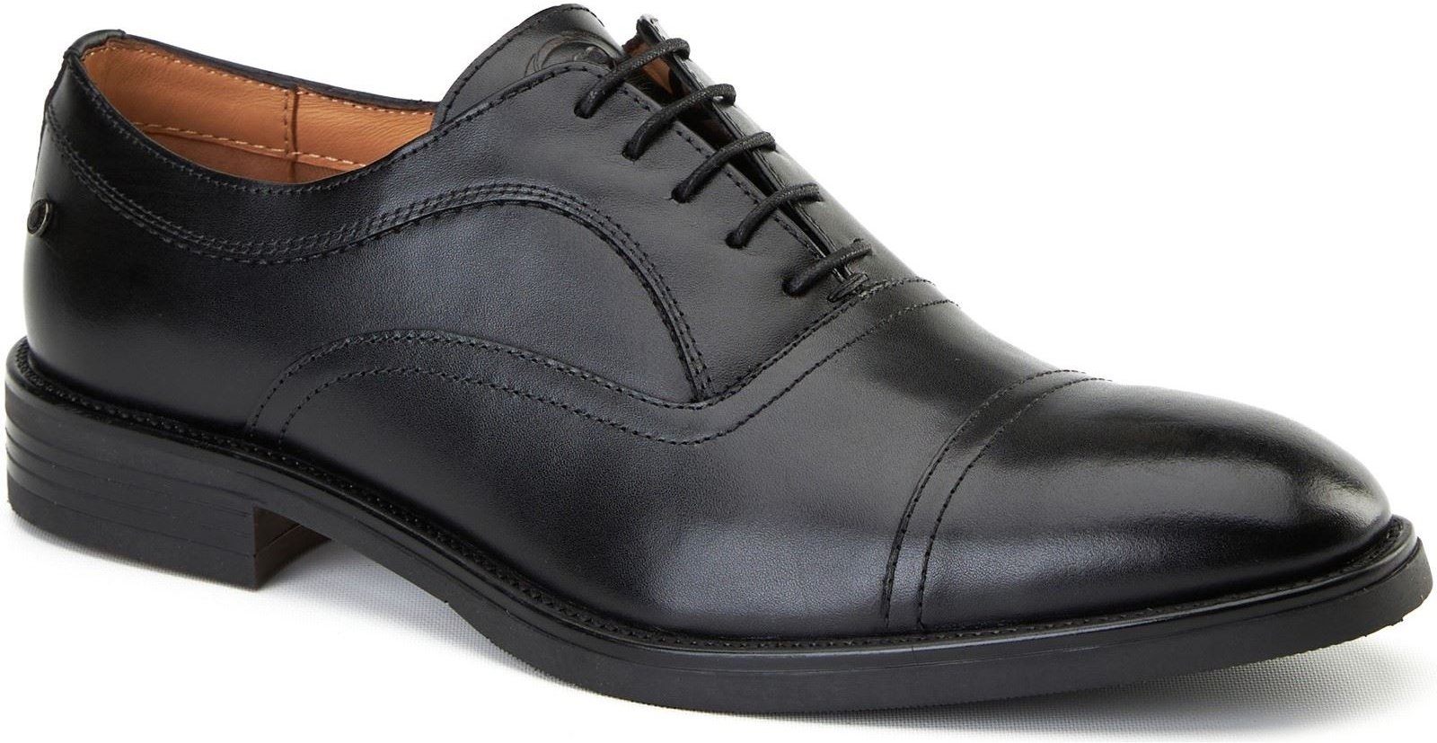 Thumbnail - Base London Revers-Leder Herren Schwarz Oxford Schuhe