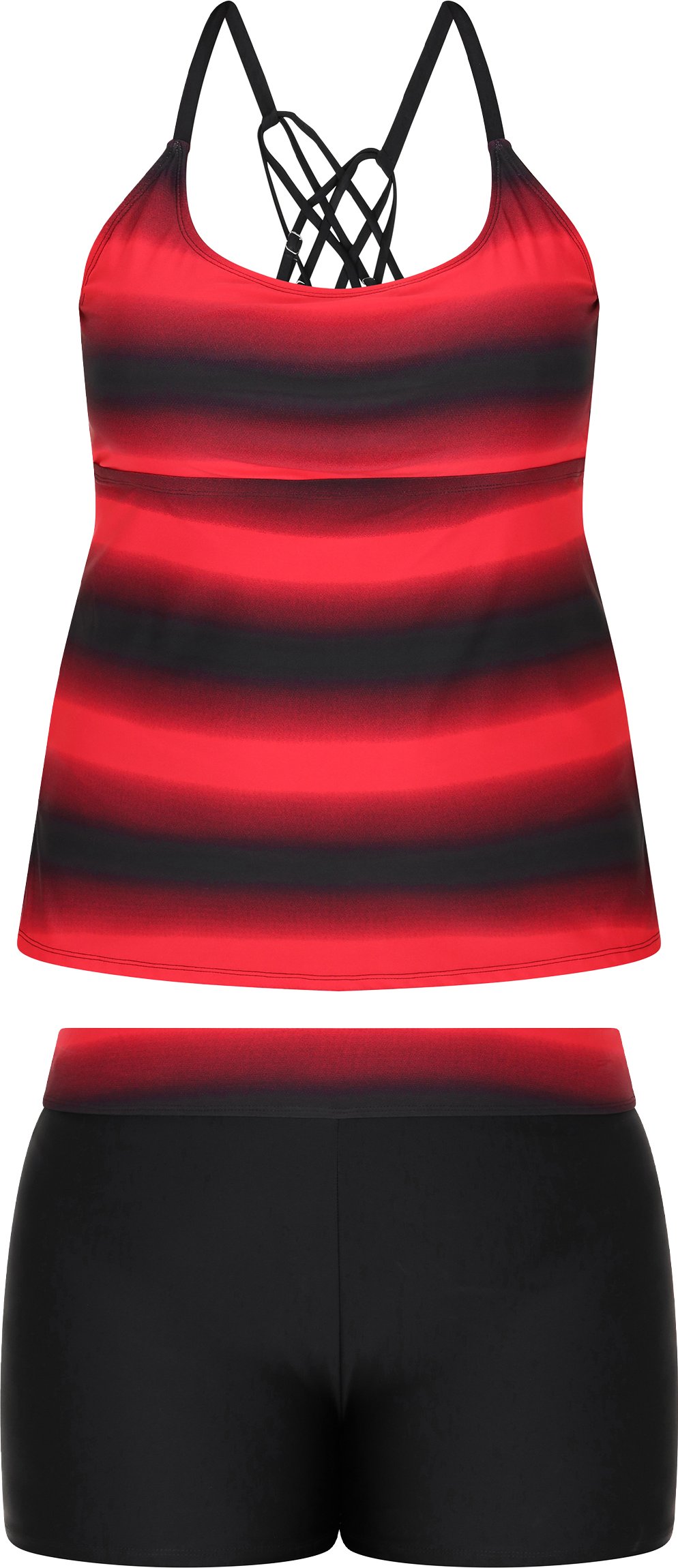 usha Badeanzug Frauen rot schwarz