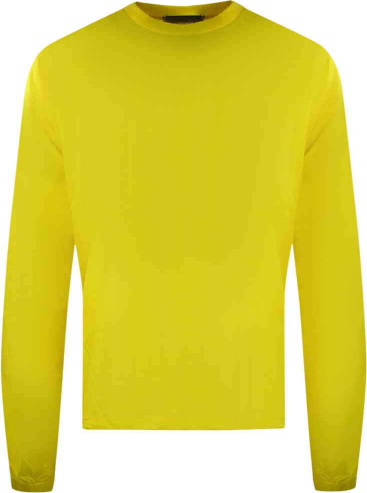 Dsquared2 - Gelbes Langarm-t-shirt Mit Großem Logo Auf Der Rückseite
