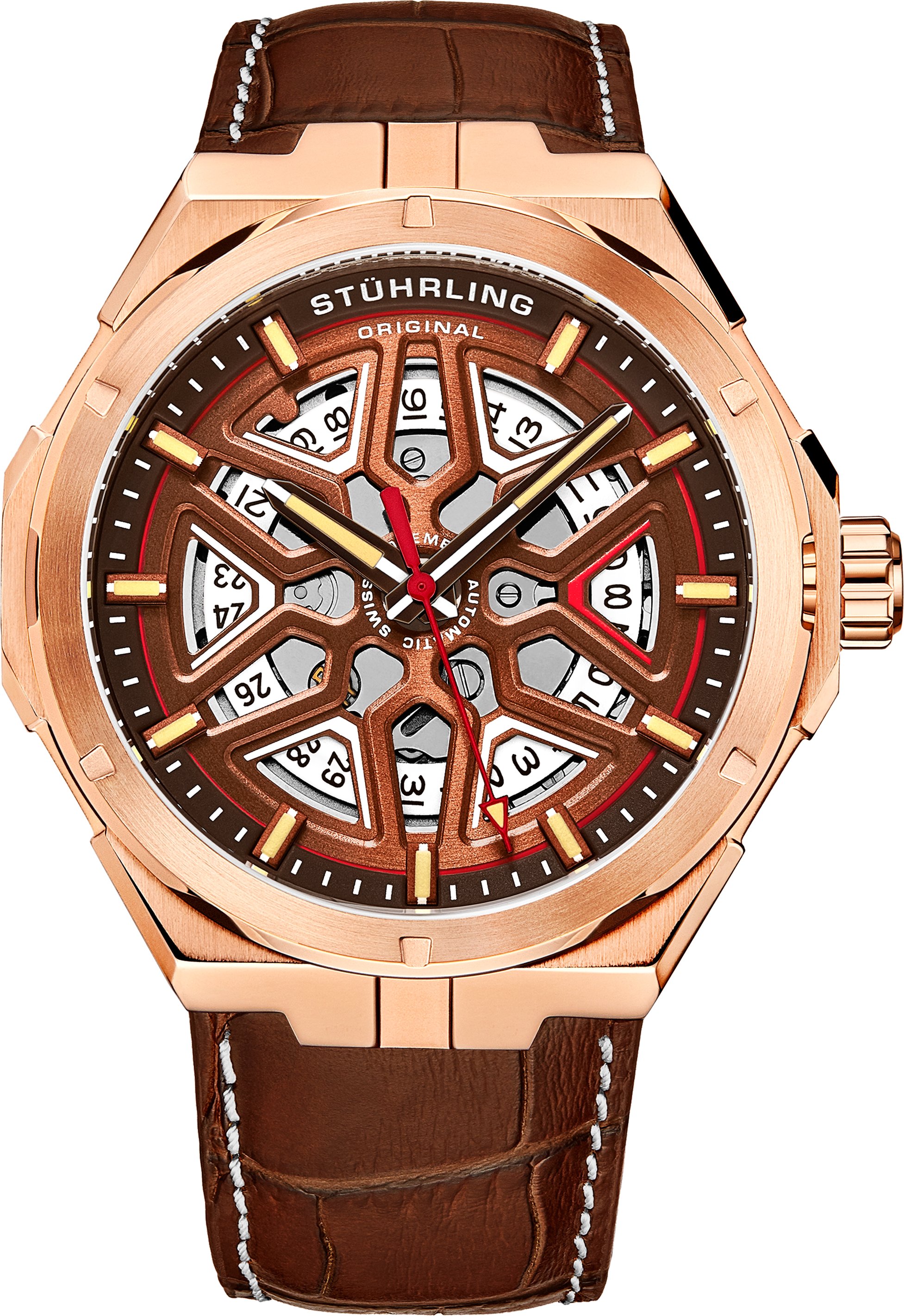 Braun Gio Schweizer Automatik 44mm Skelett