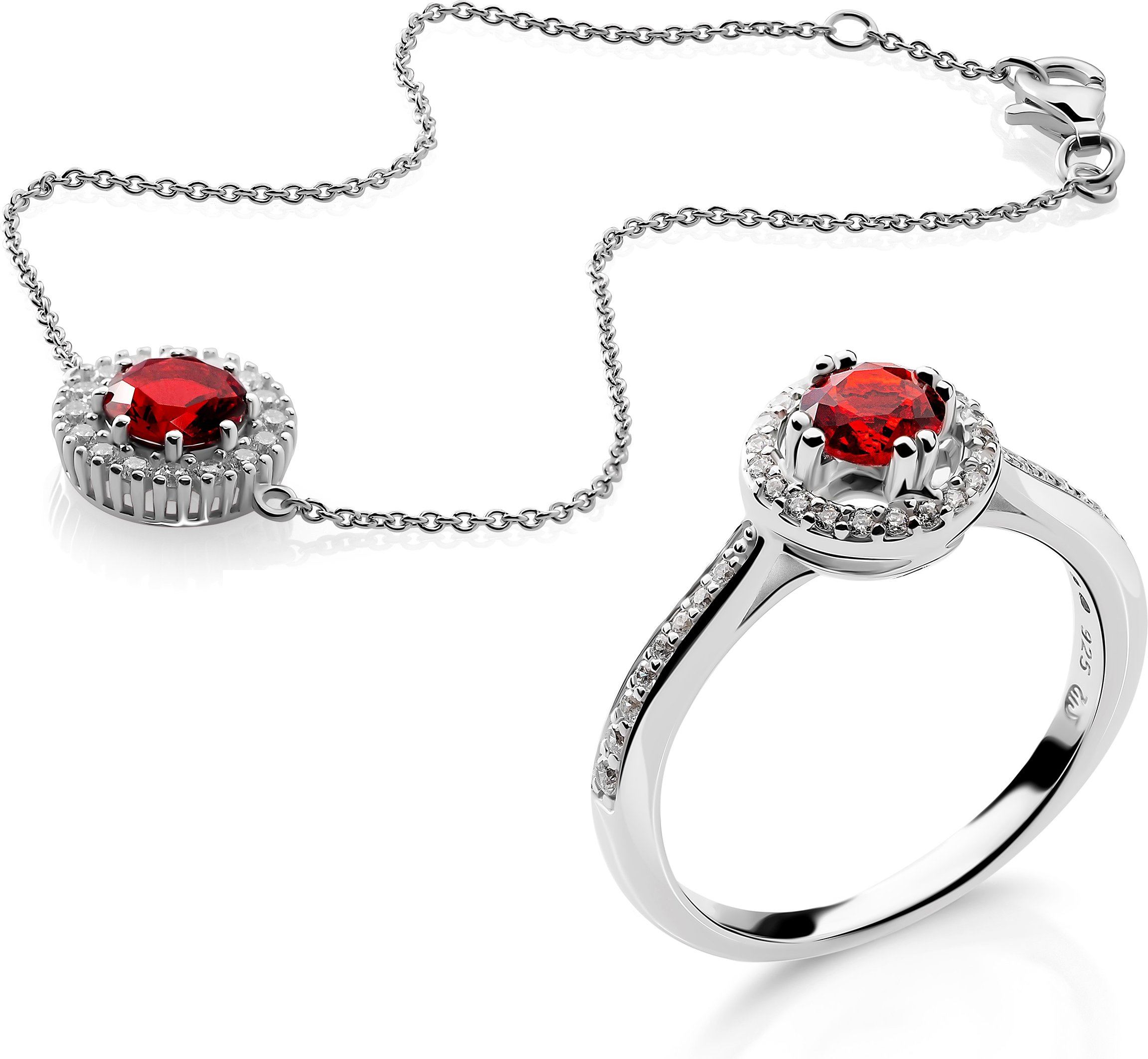 Orphelia 'Kaia' Damen-Set aus 925er Sterlingsilber: Armband + Ring - Silber SET-7477/RU