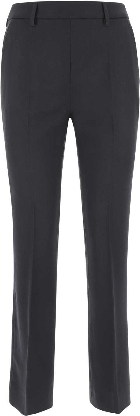 Mitternachtsblauer Woll-Zigarettenbundhosen