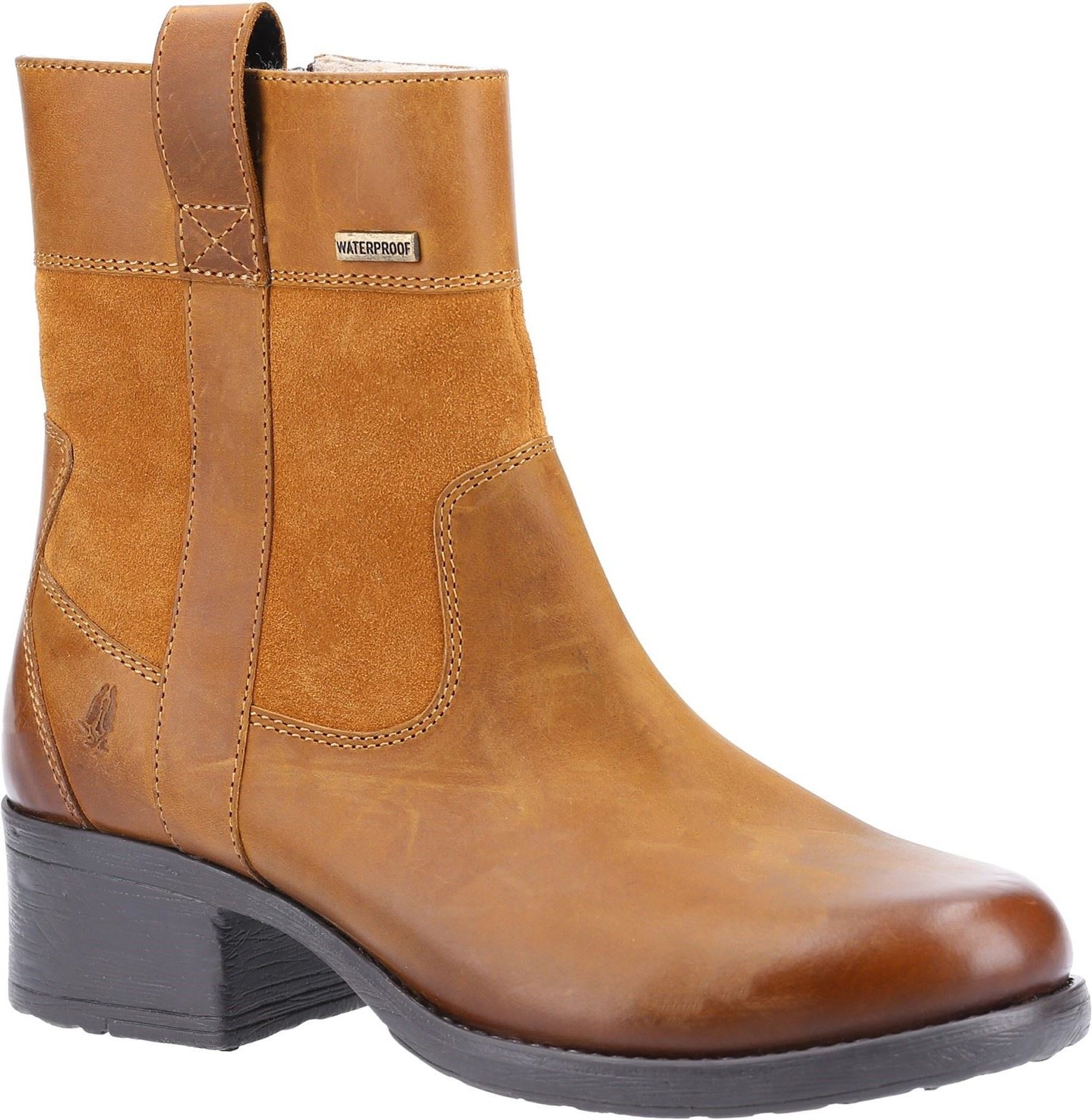Hush Puppies Saskia Leder Damen Tan Stiefel