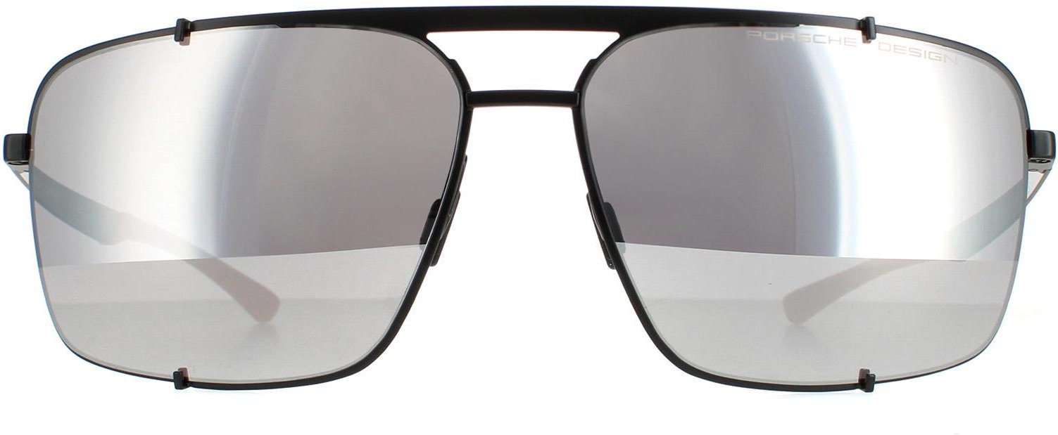 Lunettes de soleil Porsche Design P8919 Un miroir en argent de mercure rouge noir
