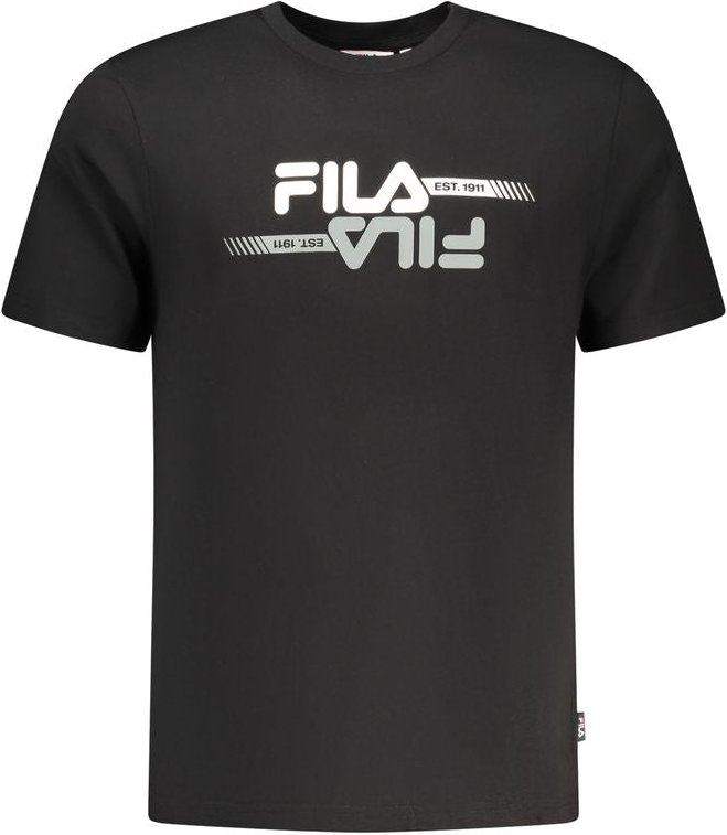 Fila Schwarzes Baumwoll Herren T-Shirt