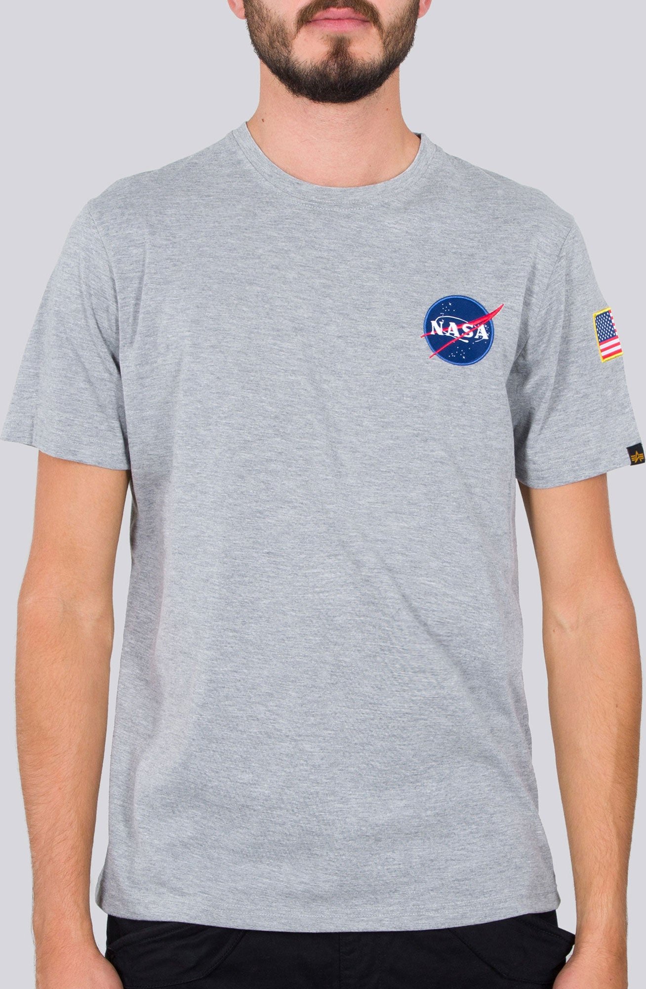 Thumbnail - Herren Alpha Industries Space Shuttle T-Shirt in Grau