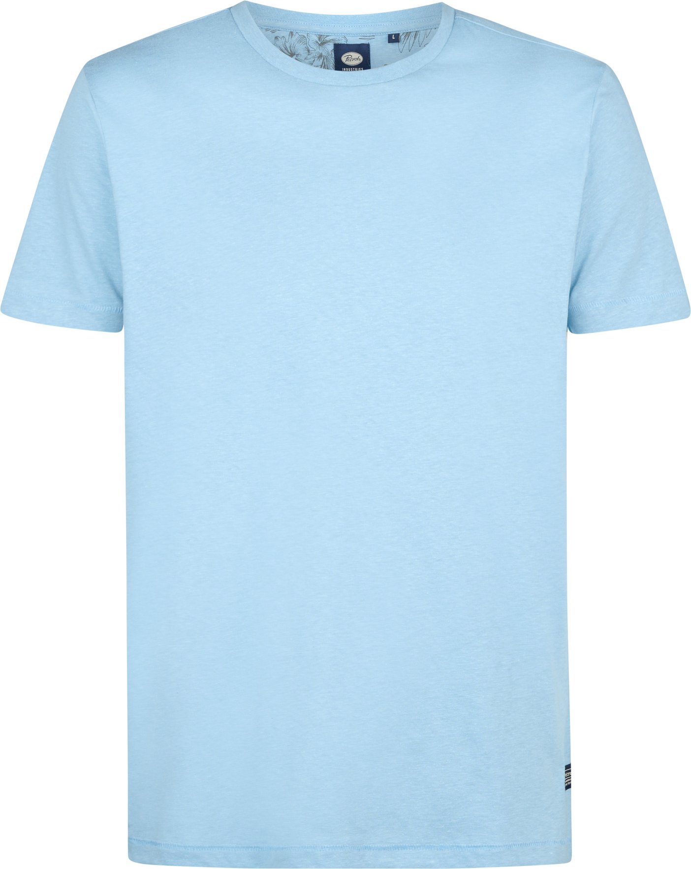 Petrol Industries - Unifarbenes T-Shirt Waveviewcrest Herren - Blau