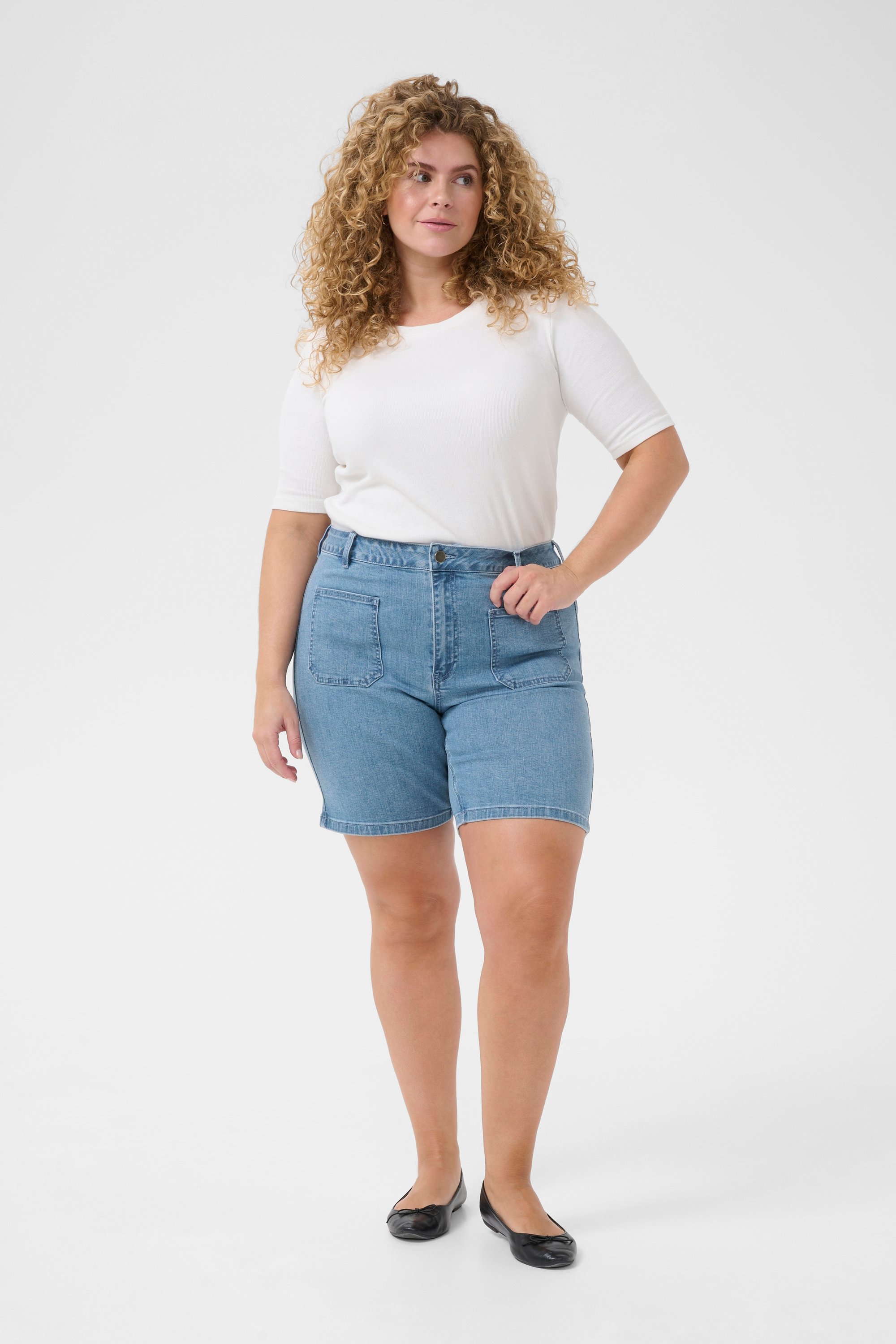 Shorts Regular fit Light Blue Denim